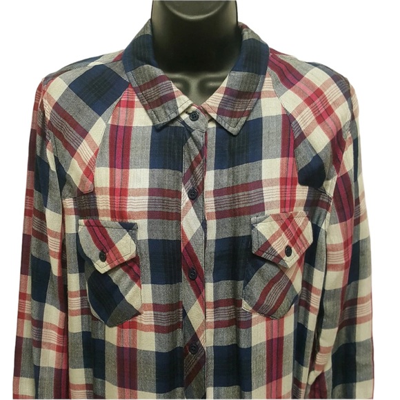 Rails Kendra Red & Blue Plaid Button Down Shirt - Picture 4 of 11